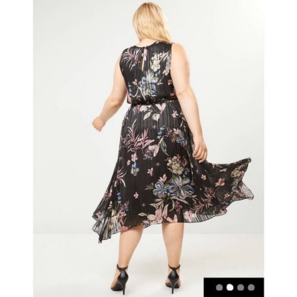 Lane Bryant Floral Fit & Flare Midi Dress - Picture 2 of 3